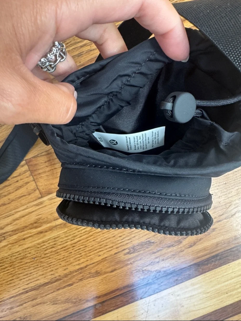 lululemon athletica black Water Bottle Crossbody with Front Pocket 2L